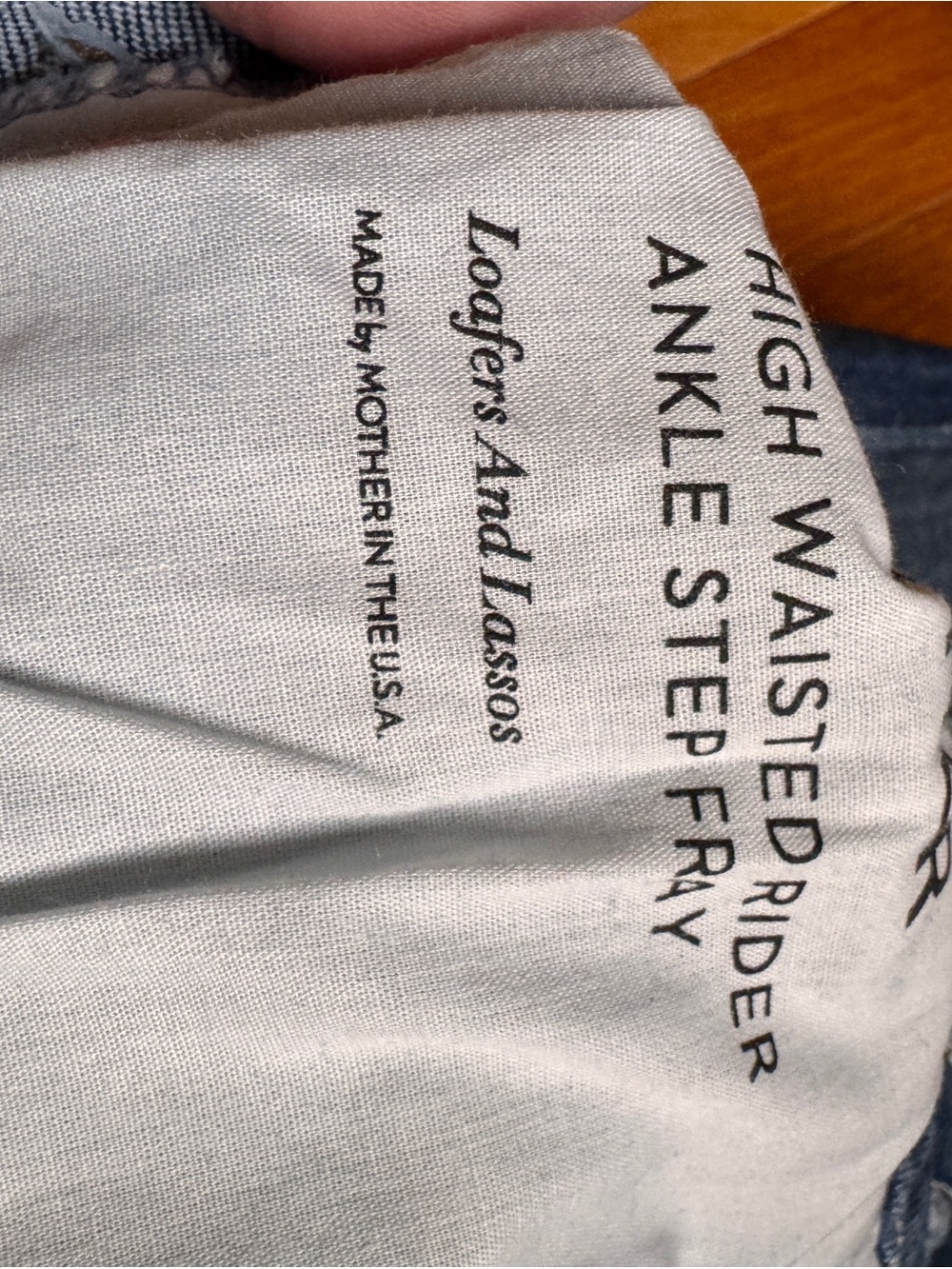 MOTHER High Waisted Rider Ankle Step Fray  Crop Jeans - Blue - Picture 8 of 11
